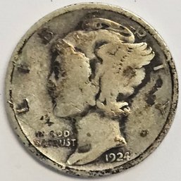 1924 Mercury Dime .900 Silver