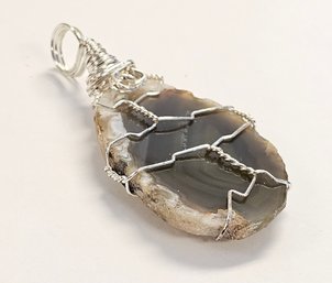 Wire WRAPPED Stone PENDANT   14.2 GR