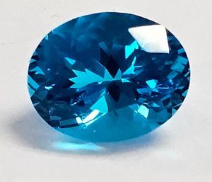 EXOTIC BLUE SYNTHIC PARAIBA TOURMALINE!!!  10X8 OVAL  2.41 CT TW