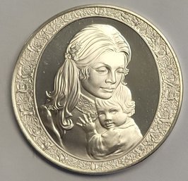 1974 Mother's Day STERLING SILVER .925 PROOF*THE FRANKLIN MINT* COLLECTIBLE MEDAL  31.3 GR