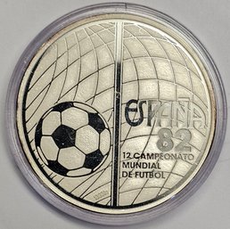 1982 World Cup Coin Espana 12 Campeonato Mundial De Futbol .999 SILVER