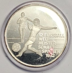 1982 World Cup  Metal (12 Fussball Welt Meister Schaft Spanien) .999 SILVER