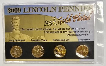 2009 24K Gold Plated Lincoln Penny Set