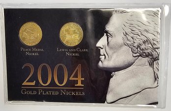 2004 Gold Plated Nickels US Mint 200th Anniversary Of The Louisiana Purchase