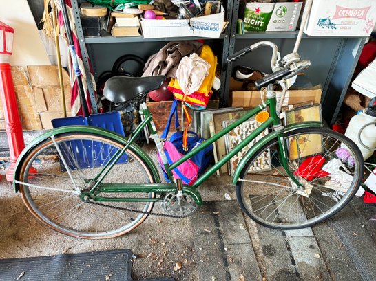 VINTAGE ROLLFAST 'AEROLIGHT' LADIES BICYCLE-GREEN-21'-LOCAL PICK UP ONLY-BIKE ONLY