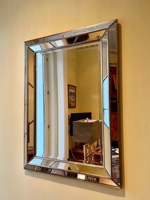 (O-11) Beveled Edge Mirror With Three Dimensional Mirror Frame - 28' BY 38'
