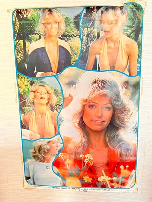(D-3) VINTAGE 1976 FARRAH FAWCETT MAJORS POSTER OF JILL IN CHARLIES ANGELS-SEE IMAGES FOR CONDITION