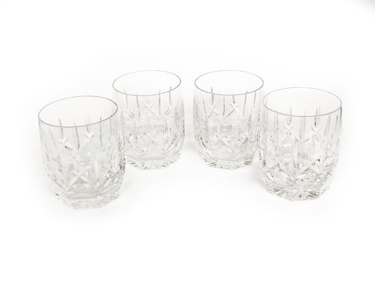 (B-83) VINTAGE LOT OF 4 WATERFORD CRYSTAL GLASSES-4' TALL