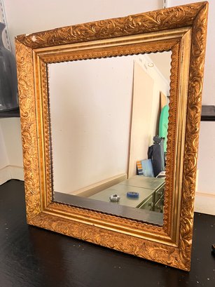 (GA-57) LARGE PLASTER FRAMED MIRROR-APPROX. 57' X 27' X 31'-SEE IMAGES FOR CONDITION-LOCAL PICK UP ONLY