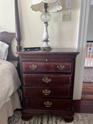 (UPP) PAIR OF CHERRY BEDROOM NIGHTSTANDS - SHOWING SOME WAER - 33' BY 16' BY 26'