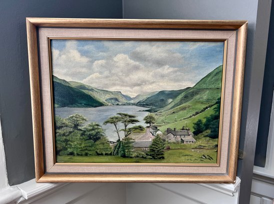 (C-93) LOVELY ENGLISH LANDSCAPE ORIGINAL OIL PAINTING BY W.G. MONK, 1967 'TAL-Y-LLYN MERIONETHSHIRE'-19' BY 16