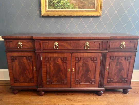 (A-7) BEAUTIFUL HENKEL HARRIS MAHOGANY SIDEBOARD BUFFET- EXCELLENT CONDITION- 72' BY 19' BY 35'