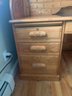 VINTAGE OAK ROLL TOP DESK 'WINNERS ONLY' WITH MANY FEATURES, COMPARTMENTS & COMPUTER MOUNT -62' W BY 37' D BY