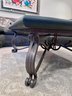 (C-2) CONTEMPORARY HEAVY IRON BASE SQUARE COFFEE TABLE - 42' BY 42' BY 18'