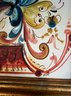 (W-6) HAND PAINTED NORWEGIAN ROSEMALING PAINTING ON CANVAS - 1995 WITH SCROLLS & FLOWERS - 16' BY 20'