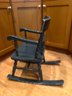 (F-4) VINTAGE PAINTED BLACK SHAKER STYLE CHILD'S ROCKING CHAIR - 21' BY 15'