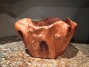 (B-101) HAND CRAFTED FREEFORM 'ENRICO' ROOT WOOD BOWL - 10' BY 13' BY 8'
