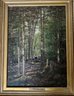 (U-11) ORIGINAL FRAMED OIL PAINTING 'OTTO LUDVIG SINDING' NORWAY (1842-1909) MOODY ANTIQUE FOREST -HEAVY FRAME