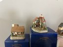 (U-42) EIGHT DAVID WINTER COTTAGES WITH BOXES - ENGLISH COUNTRY HOUSES - 3-5' EACH