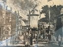 (U-16) BEAUTIFUL EUROPEAN CITYSCAPE SIGNED & NUMBERED ETCHING - 20' BY 25'