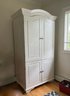 (UP) WHITEWASHED WOOD ARMOIRE - LOTS OF STORAGE - 77' H BY 24' DEEP BY 37' WIDE
