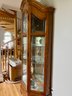 BEAUTIFUL HOWARD MILLER 'LISKOV?' GRANDFATHER CLOCK WITH CURIO CABINET - PERFECT- -89' H. BY 37' W. BY 16' D.