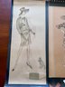 (A-100) ORIGINAL 1964 HAND DRAWN & PAINTED FASHION ILLUSTRATIONS - VOGUE PATTERN MAKER'S ARTIST YONA KNISPEL
