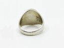 (A-34) VINTAGE STERLING SILVER AND 14KT GOLD INSIGNIA RING-'J ANCHOR C' -SIZE 11 1/2-11.71 DWT