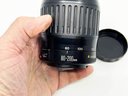 (A-47) LOT OF 2 CANON SLR LENSES-EFS 18-55MM & 80-200MM WITH LENS CAPS AS SHOWN