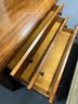 (BASE) BIG SQUARE WOOD COFFEE TABLE WITH THREE DRAWERS ON TWO SIDES - 48' SQUARE BY 23' HIGH