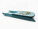 (B-41) LOVELY VINTAGE HAND PAINTED NORWEGIAN ROSEMALING MINIATURE CHILD'S SLED - 19' BY 7'