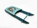 (B-41) LOVELY VINTAGE HAND PAINTED NORWEGIAN ROSEMALING MINIATURE CHILD'S SLED - 19' BY 7'
