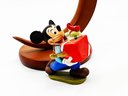(B-13) DISNEY HOLIDAY MICKEY ORNAMENT WITH WOOD DISPLAY STAND - 7' BY 5'