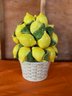 (G-8) BIG CERAMIC TOPIARY OF LEMONS - ONE OR TWO SMALL EDGE CHIPS - 14'