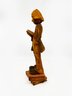 (U-106) SIGNED W. A. HANDLEWICH WOOD CARVING - MAN STANDING ON BOOKS - 12.5' TALL