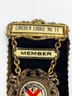 (A-12) ANTIQUE 1895 'ORDER OF COLUMBIAN KNIGHTS' BADGE/RIBBON-LINCOLN LODGE #11-CHICAGO ILLINOIS