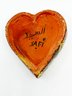 (A-69) VINTAGE A. SERGHINI SAFI-MOROCCAN POTTERY-HEART COVERED BOX-HAND PAINTED MOORISH -