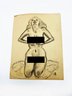 (A-73) LOT OF 4 EXOTIC CHARCOAL NUDE PRINTS-SIGNED HB - 9'X12'-SMALL TEARS-BLACKOUTS ARE NOT IN ORIGINAL