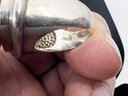 (A-25) STERLING SILVER AND PALE YELLOW STONE POSSIBLY CITRINE RING-10.49 DWT-SIZE 6