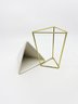 (A15) 'UMBRA' TRIGG TABLETOP PLANTER/VASE-GEOMETRIC CONTAINER SET OF 2-APPROX. 10' & 6'