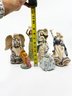 (A26) LOT OF 6 ANGELS & LLADRO FIGURINES - 2 MUSIC ANGELS, FOUNDATIONS, 2 NO NAME - 4'-12'