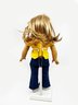 (A36) AMERICAN GIRL DOLL 'KIRSTEN?'-BLUE JEANS AND YELLOW TEE SHIRT - STAND NOT INCLUDED