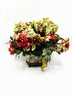 (A38A) DECORATIVE 6' TALL FLORAL PLANTER WITH SILK FLOWERS AS SHOWN-'ORIENTAL ACCENT'
