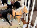 (A55) LOT OF 3 AMERICAN GIRL HORSES-WITH ACCESSORIES AS SHOWN-EACH APPROX. 20' X 18'