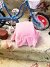 (A67) LOT OF 4 AMERICAN GIRL ACCESSORIES-BICYCLE, GUITAR, FOLDING CHAIR AND FOOT REST