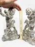 (A-1) VINTAGE LOT OF 2 MATCHING CERAMIC SCULPTURES-SIGNED ITALY-1625?-EACH APPROX. 13' TALL