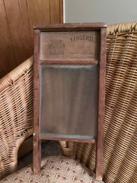 (BA-12) ANTIQUE LINGERIE WASHBOARD 'THE GLASS KING, NATIONAL WASHBOARD COMPANY' - 9' BY 18'