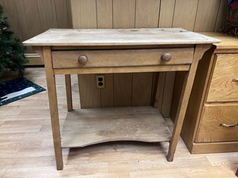 (B) PRIM HAND CRAFTED ONE DRAWER OCCASIONAL TABLE, ENGLISH  - 35' BY 19' BY 29'