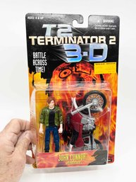 (D-31) VINTAGE SEALED T2 TERMINATOR 2 3D-JOHN CONNOR W/MOTORCYCLE COLLECTABLE BY KENNER