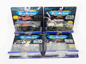(D-33) VINTAGE LOT OF 4 STAR WARS MICRO MACHINES MODELS-ALL SEALED-SEE BELOW-COLLECTABLES